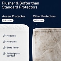 Protecteur de matelas AOSEN 100% imperméable en viscose de bambou, housse de matelas silencieuse et rafraîchissante contre les déversements, les taches et les accidents