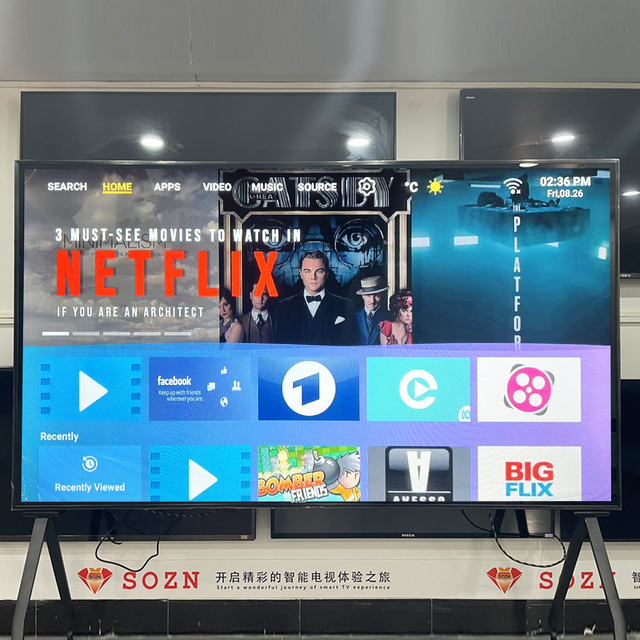 75 Inch Smart TV with Big Flat Screen Inteligente De 75 Pulgadas LED Backlight 85 100 120 Inch Smart Tv Televisores Inteligentes