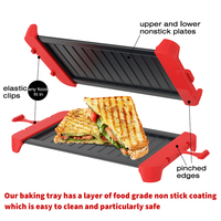 Étudiants du Collège Professionnels Occupés Choix Micro-ondes Sandwich Maker Grill Fromage Maker Antiadhésif Lave-vaisselle Plats De Cuisson Casseroles
