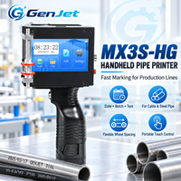 Imprimante thermique à jet d'encre portable GenJet avec une résolution de 600 DPI et une hauteur d'impression de 12,7 mm pour le codage de la date et des lots sur PVC, tuyaux en acier et câbles