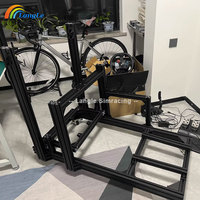 Station de jeu de fabrication directe Support de siège de simulateur de jeu de course standard Support en aluminium Volant réglable Anglais