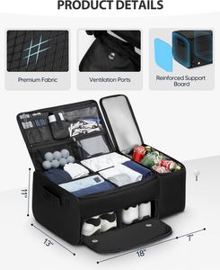 Organisateur de golf Marscamd pour coffre de voiture, glacière anti-affaissement, compartiment à chaussures ventilé, sac de rangement à 2 couches, accessoires compatibles avec les SUV - Product Image 5