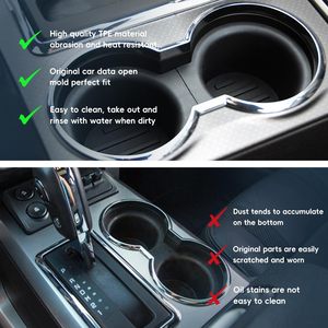 Porte-gobelet avant Ford F150 9L3Z-1513562-CB, porte-boissons en TPE, fixation sur tableau de bord - Product Image 3