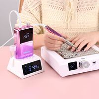 2025 nouveauté sans fil Efile 45000 tr/min perceuse à ongles électrique sans brosse avec horloge Base de charge cadeaux de noël