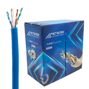 สายแลนแข็ง <span class=keywords><strong>u</strong></span>/<span class=keywords><strong>utp</strong></span> <span class=keywords><strong>6A</strong></span> แมว23AWG 0.57มม. PVC ผ่านการทดสอบช่องทางแข็ง305เมตรดึงได้ง่ายกล่องสีน้ำเงิน - Product Image 1