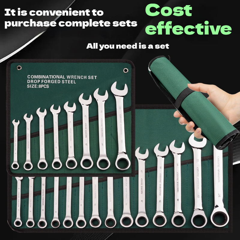 14-Piece Double-Ended Open-End Wrenches Set Mirror Auto Repair Tool Kit Handy Hand Suit for Vehicle Maintenance Industrial Use · image 3