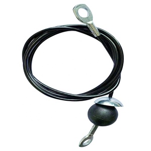 Cable de gimnasio recubierto de vinilo negro galvanizado, cuerda de alambre de acero con bola de nailon, polea de nailon de repuesto, Cable de gimnasio - Product Image 4