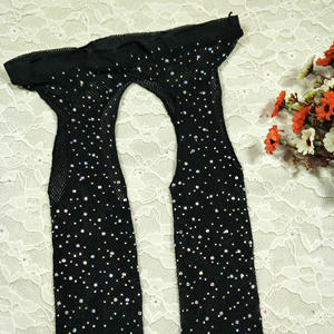 Collant a rete da donna Sexy calze di Nylon con strass lucidi paillettes con apertura sul cavallo maglia Glow <span class=keywords><strong>in</strong></span> the Dark calze collant - Product Image 4