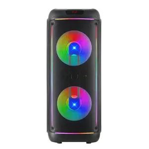 Portable charging led rgb light with bt speakers dual 15 inch sound system big party speaker for sale loudspeaker