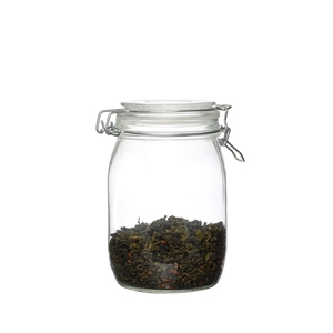 Venta caliente reutilizable hermético de <span class=keywords><strong>vidrio</strong></span> de 1000ml frascos de almacenamiento - Product Image 1