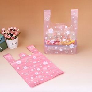 Sacs de courses en HDPE recyclé pour supermarchés, épiceries et expositions - Sacs cadeaux personnalisés avec poignées gilet et message de remerciement - Product Image 5