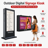 KEINONE Affichage numérique professionnel extérieur IP65 5K avec CMS intégré, publicité, 3500 nits, haute luminosité, totem LCD, kiosque AC