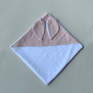 Peignoir <span class=keywords><strong>de</strong></span> <span class=keywords><strong>Bain</strong></span> Bébé à Capuche en Mousseline Éponge <span class=keywords><strong>Douce</strong></span> et Absorbante, Couleur Unie, avec Oreilles <span class=keywords><strong>de</strong></span> Lapin, en Bambou, Serviette <span class=keywords><strong>de</strong></span> <span class=keywords><strong>Bain</strong></span> Capuchon pour Bébé - Product Image 2