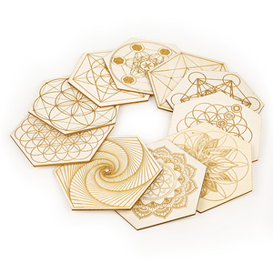 Tavola a griglia in cristallo di legno decorazione gotica o strega gioco di spirito pratica occulta regalo di Halloween tavola a pendolo in legno per la divinazione - Product Image 6