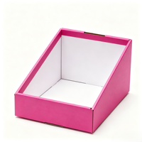 Caja de Exhibición de Cartón Plegable Moderna Personalizada, Caja de Exhibición Portátil de Cartón Kraft para Productos Alimenticios, Tienda Minorista, Mostrador de Compras