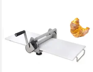 Laminadora de masa de mesa automática para croissant, pizza, pan, máquina de acortamiento Manual, máquina de rodillo de masa