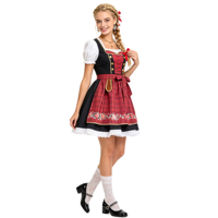 Costume de Fête de la Bière Allemande pour Filles, Style Ethnique, Robe Fantaisie en Dentelle, Grande Taille, Uniforme de Travail d'Halloween