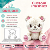Ours en peluche blanc super doux en coton PP de 11-30 cm, personnalisé OEM/ODM, pour enfants, anti-stress, cadeau de Saint-Valentin