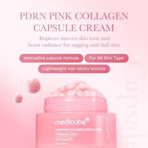 Crème hydratante pour le visage Medicube Salmon DNA Pink Collagen Capsule, crème hydratante légère, soin de la peau coréen - Product Image 3
