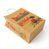 Sacs en papier kraft recyclables et durables tendance avec film PE, légers, options personnalisables, prix d'usine pour l'emballage de la restauration rapide
