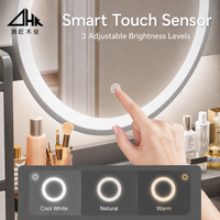 Ensemble de coiffeuse modulaire moderne avec miroir LED intelligent et grand meuble de rangement