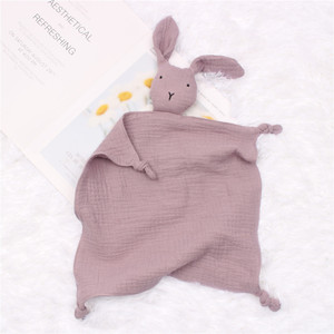 En gros, <span class=keywords><strong>Doudou</strong></span> Lapin en Gaze Double Couche 100% Coton, avec Logo Personnalisé, Compagnon de Sommeil pour Bébé, <span class=keywords><strong>Doudou</strong></span> de Sécurité Apaisant - Product Image 5