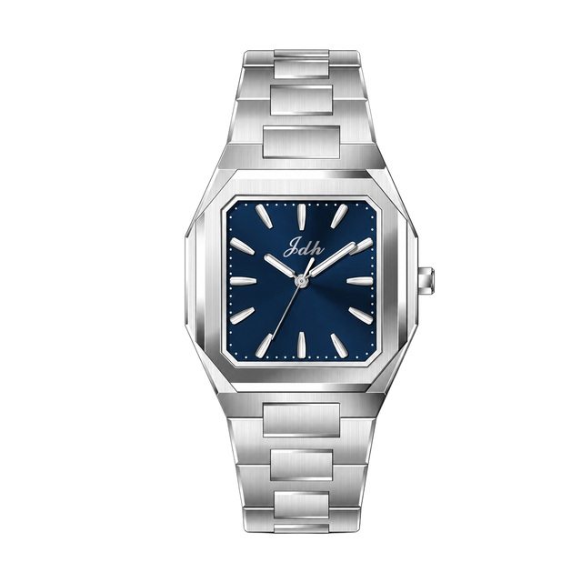 Luxury Men's Quartz Movement Watch Stainless Steel Square Dial Analog Water Resistant for Business/Work Sports Casual