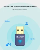 Untuk Mini USB WiFi untuk Adaptor Combo 4.0 dengan Antena Chip 150Mbps Eksternal Tersedia untuk PC Desktop Laptop.