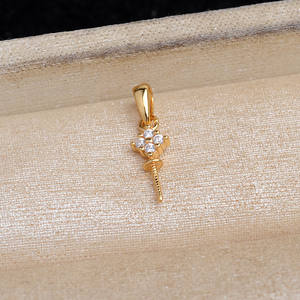 Pendentif en argent 925 en forme de diamant, accessoire DIY simple, 8-10 perles lâches, bijoux, produit semi-fini vide, 5862 - Product Image 4