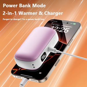 OEM 2-in-1 Power Bank & Hand Warmer 10000mAh <b>Portable</b> <b>Electric</b> Pocket <b>Heater</b> 3 Levels 45-55°C Double-Sided Heating - Product Image 4