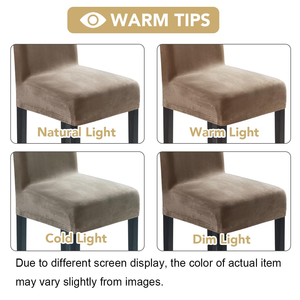 Thick Luxury Customized Fundas De Sillas Dining Seat <b>Covers</b> Elastic Velvet <b>Stretch</b> Spandex Dining Chair <b>Cover</b> - Product Image 2