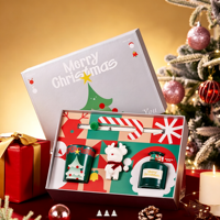 Coffret Cadeau de Noël de Luxe Favor Presents : Bougie en Cire de Soja et Diffuseur à Bâtonnets d'Aromathérapie, Édition Spéciale Fêtes, Idéal pour les Célébrations