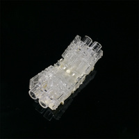BXT12C Connecteur 4 fils en laiton étanche à l'humidité Couleur blanche pour fil de dérivation téléphonique avec 2-2 broches