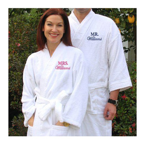 Bademäntel mit Individuellem Logo Spa Bademantel <span class=keywords><strong>Kimono</strong></span> aus 100% Baumwolle Luxus Designer Spa Bademäntel für Spa und <span class=keywords><strong>Massage</strong></span> - Product Image 1