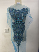 Nouveau design fait à la main strass broderie appliques patchs coudre sur les cols pour robe de mariée