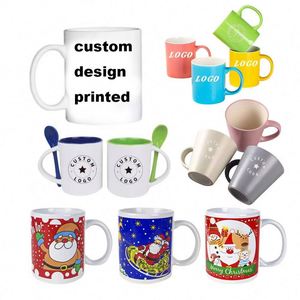 Custom Logo Printed Cute <b>Smart</b> Sublimation Blank Printed Ceramic Coffee Mug Set Gift Box Cup With Logo Mug Customizable Mug - Product Image 1
