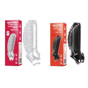 Dildo Dorn Set Transparent Kristall Dorn Ring Verhütung mittel Penis Kondom Männer Sexspielzeug Sexspielzeug Verdickt Verzögerte Sexspielzeug - Product Image 1