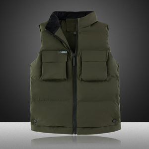 Chaleco de Trabajo Talla Grande 8XL con Bolsillos Grandes, Poliéster Grueso, Color Sólido, para el Trabajo - Product Image 1