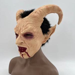 Máscara del <span class=keywords><strong>diablo</strong></span> Máscara de Halloween Evil Angel Scary Latex Ram para adultos Las máscaras de <span class=keywords><strong>Lucifer</strong></span> - Product Image 3