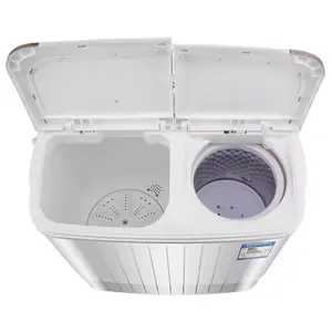 Máquina de lavar roupa semiautomática doméstica com secador de 9kg, cilindro duplo e carregamento superior