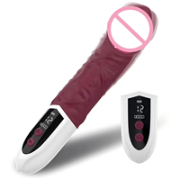10-Modus Vibrations-Realistischer Dildo Vibrator mit LED-Anzeige Weiblicher Klitoris- und Analstimulator Wiederaufladbares Erwachsenen-Sexspielzeug für Frauen