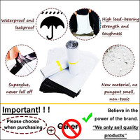 Enveloppes d'expédition en plastique blanches autocollantes en rouleau pour emballage, pochettes postales pour colis et sacs d'expédition