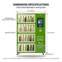 HAUMR Library Holds Locker RemoteLocker LibCabinet 24/7 Kiosco Inteligente para Préstamo de Libros con Detección RFID y Pantalla Táctil