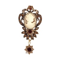 LEPAI OEM/ODM Nouvelle Broche de Mode en Alliage Plaqué avec Strass, Style Princesse Rétro, Corsage Unisexe pour Tenues de Soirée