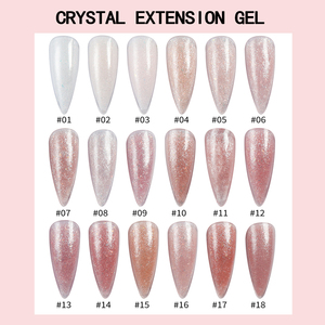 Hema Free & Natural Ultra-fine Glitter Crytal <b>Extension</b> Gel Builder <b>Nail</b> Polish for Salon <b>Nail</b> Art Wholesale Supply - Product Image 6