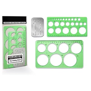 Offre Spéciale étudiant 11 pièces dessins géométriques outil de mesure règle modèles de mesure en plastique règle - Product Image 5