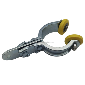 צינור מתכת צינור רכבת טרולי מתכת עם רולר פלסטיק עבור קו מסוע - Product Image 5