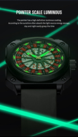 VA VA VOOM 2971 Hannah Martin Montre à quartz pour homme, nouveau design, étanche, aiguilles lumineuses, Montre de la chance pour homme, le Dieu des joueurs