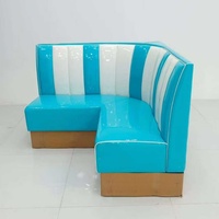 Canapé de restaurant vintage américain, taille et couleur personnalisées, banc en cuir PU pour restaurant rapide, salon de thé, décoration intérieure