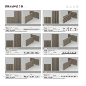 Panneaux de grille cannelés modernes, ignifuges, imperméables et résistants aux taches, pour usage commercial - Product Image 6